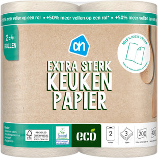 Eco Keukenpapier extra sterk 2=4 rollen