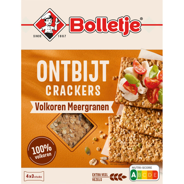 Bolletje Ontbijtcrackers Volkoren Meergranen