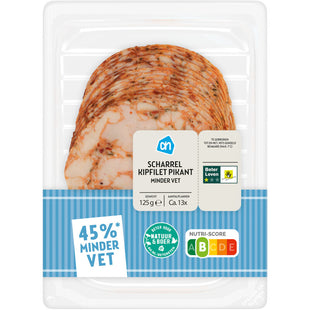 Scharrel kipfilet minder vet