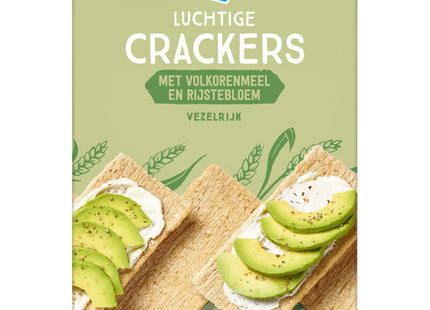 Luchtige crackers volkorenmeel
