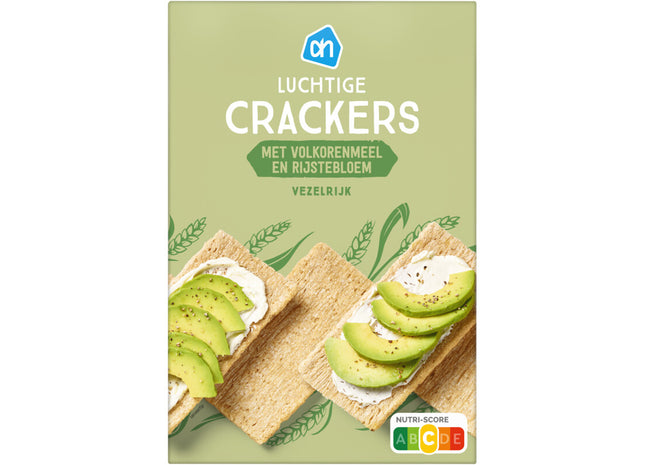 Luchtige crackers volkorenmeel