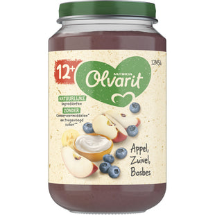 Olvarit Appel zuivel bosbes 12m+