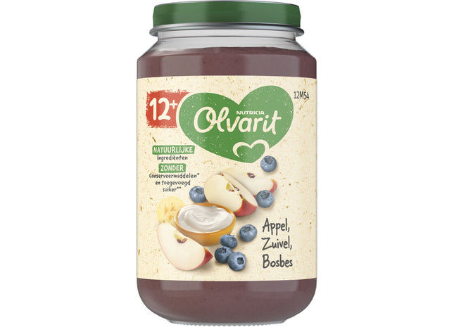 Olvarit Appel zuivel bosbes 12m+