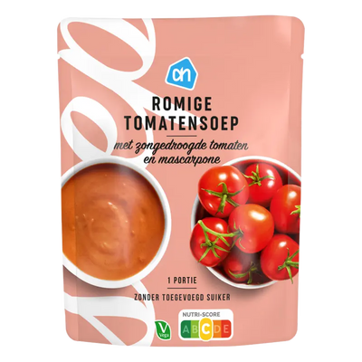 Tomato soup in a bag