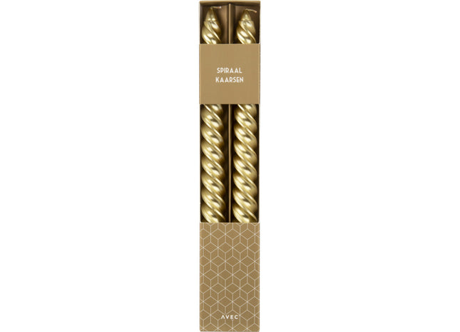Avec Spiraalkaarsen goud