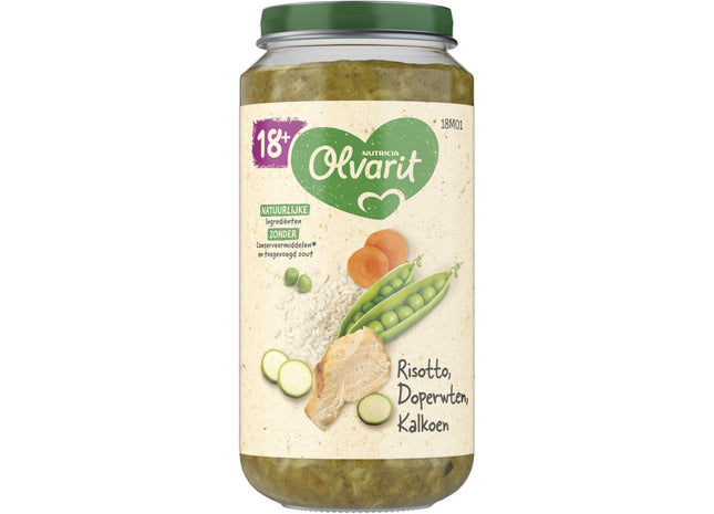 Olvarit Risotto doperwten kalkoen 18m+