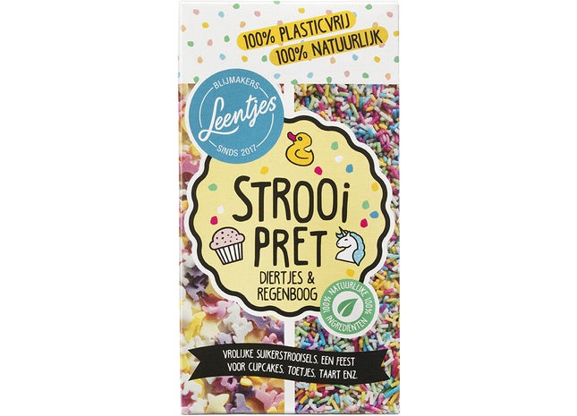 Leentjes Strooi pret diertjes & regenboog