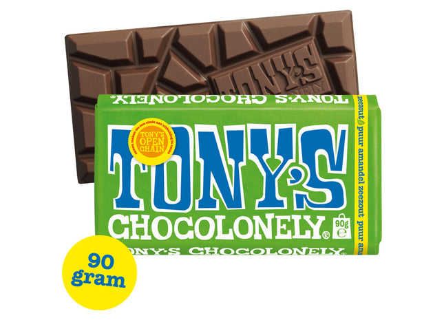 Tony's Chocolonely Reep puur amandel zeezout