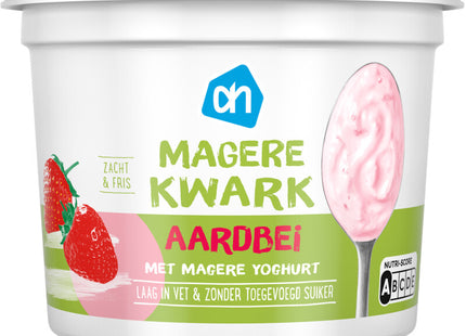 Magere kwark met magere yoghurt aardbei