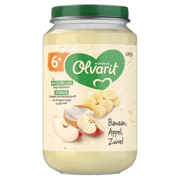 Olvarit Banaan appel zuivel 6m+