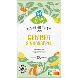 Biologisch Groene thee gember sinaasappel