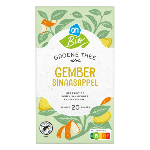 Biologisch Groene thee gember sinaasappel