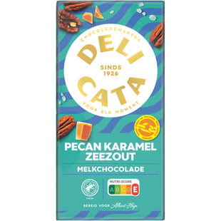 Delicata Reep melkchocolade pecan karamel zeezout