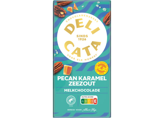 Delicata Reep melkchocolade pecan karamel zeezout