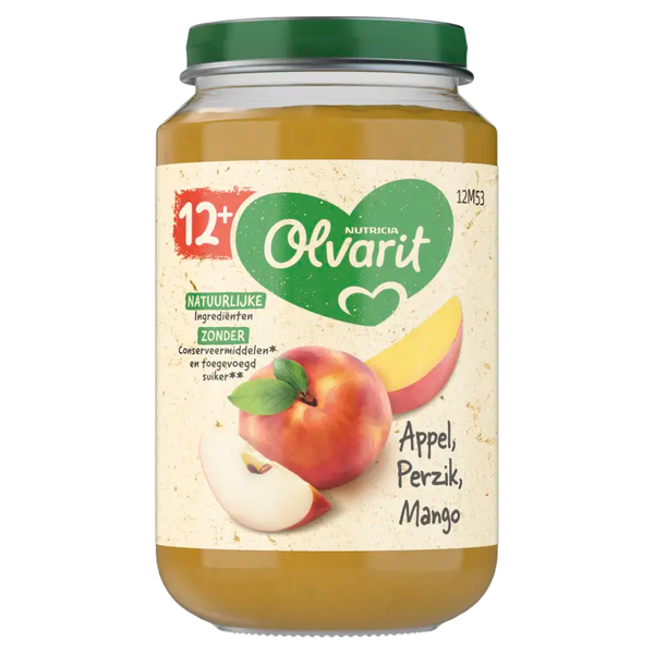 Olvarit Appel perzik mango 12m+