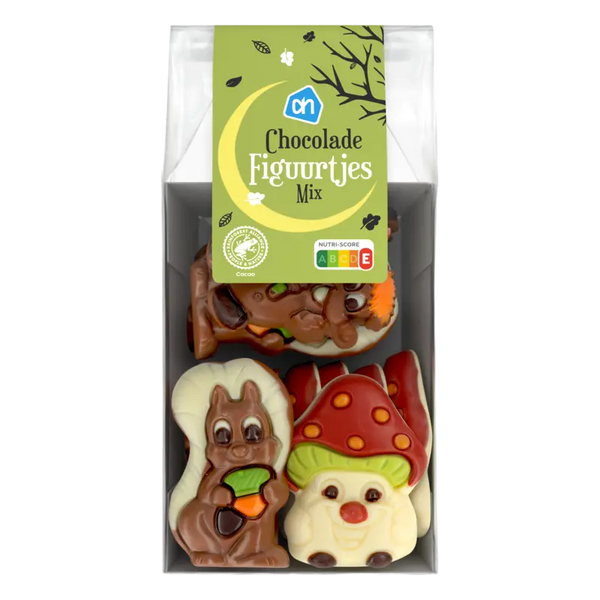 Chocoladefiguurtjes eekhoorn/stoomboot