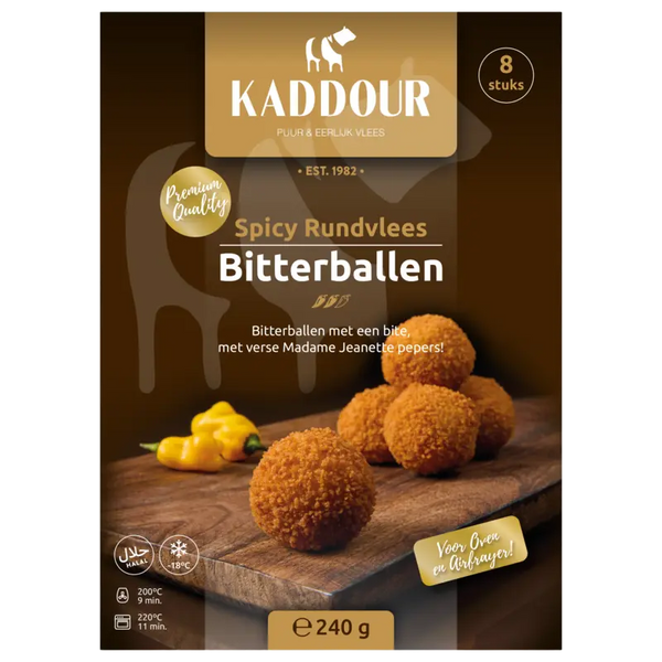 Kaddour Spicy rundvless bitterballen