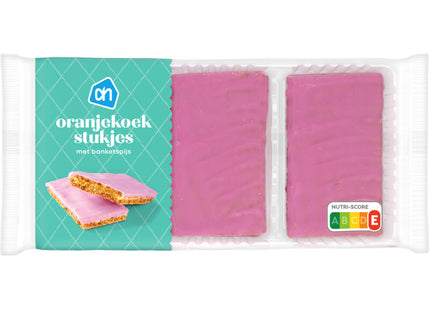 Oranjekoek stukjes met banketspijs