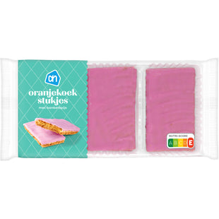 Oranjekoek stukjes met banketspijs