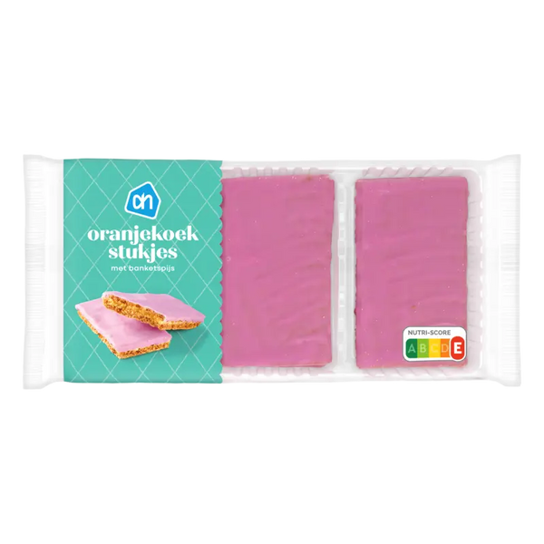 Orangenkuchenstücke mit Marzipanfüllung