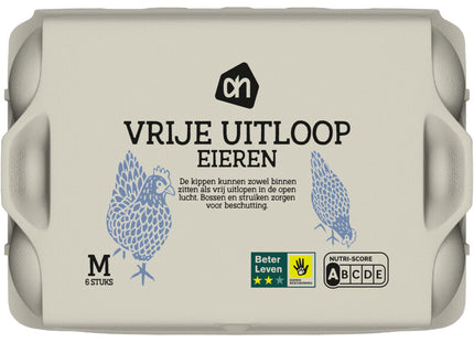Witte vrije uitloopeieren M