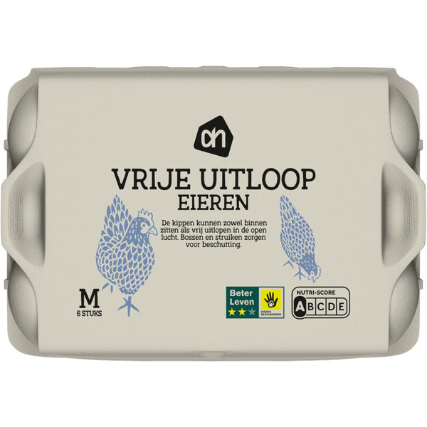 White free-range eggs M