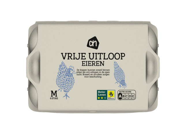 Witte vrije uitloopeieren M