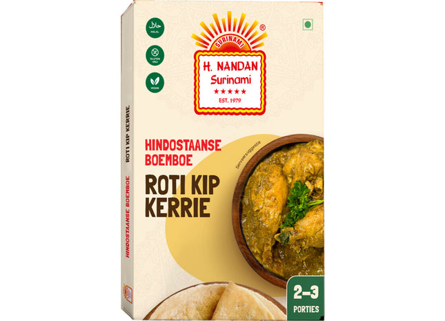 H. Nandan Hindostaanse boemboe roti kip kerrie