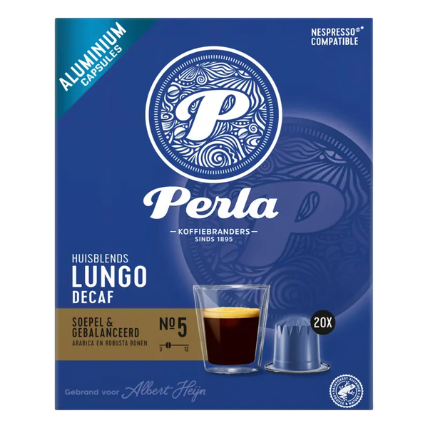 Perla House Blends Lungo decaffeinated capsules