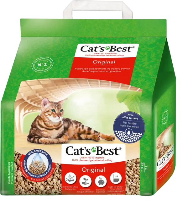 Cat's Best Original plantaardige kattenbakvulling