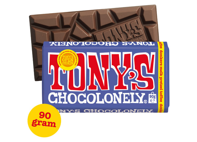 Tony's Chocolonely Reep donkere melk pretzel toffee