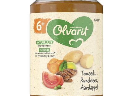 Olvarit Tomaat rundvlees aardappel 6m+