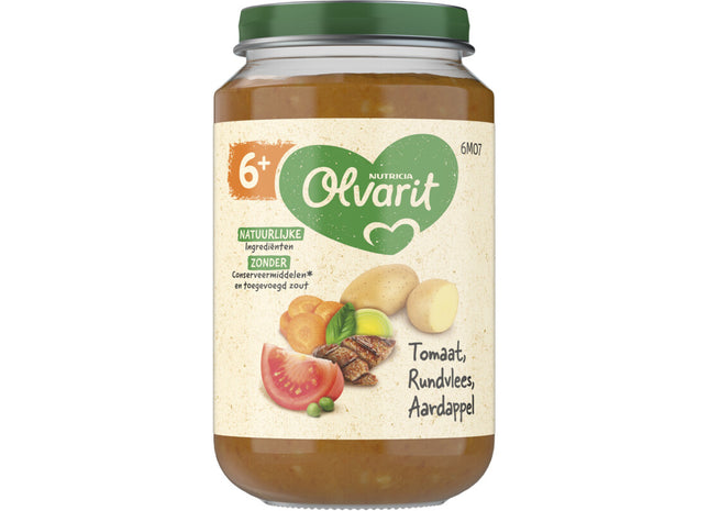 Olvarit Tomaat rundvlees aardappel 6m+