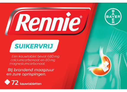 Rennie Suikervrij bij brandend maagzuur