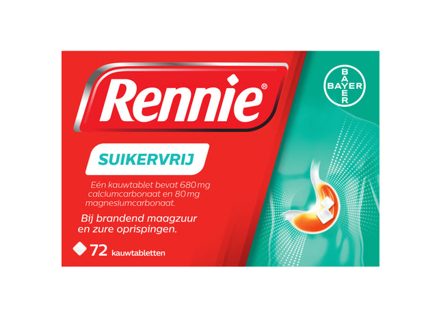 Rennie Suikervrij bij brandend maagzuur