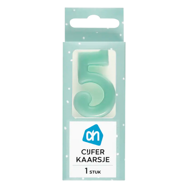Kaars cijfer 5 kleur