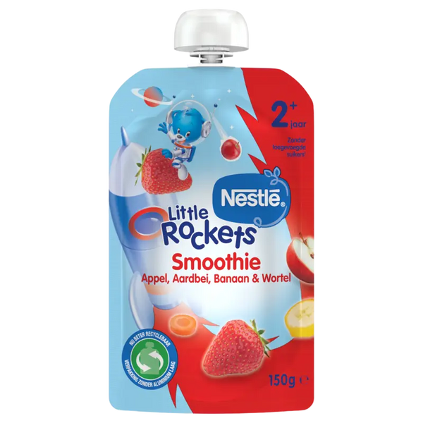 Little Rockets Smoothie aardbei appel banaan wortel 2+