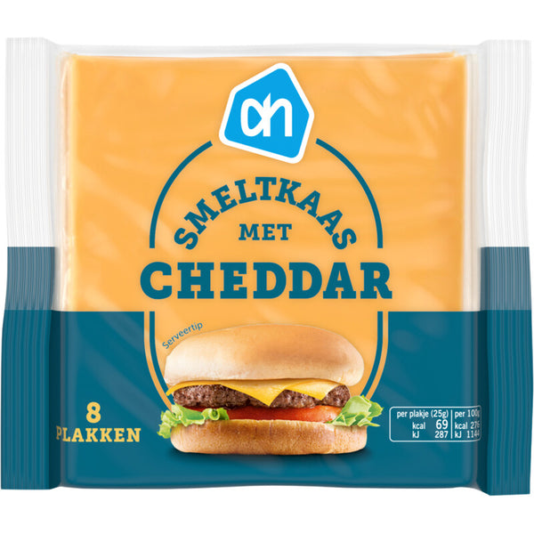 Schmelzkäse mit Cheddar-Scheiben