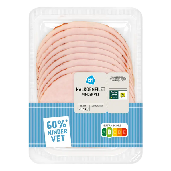Kalkoenfilet minder vet