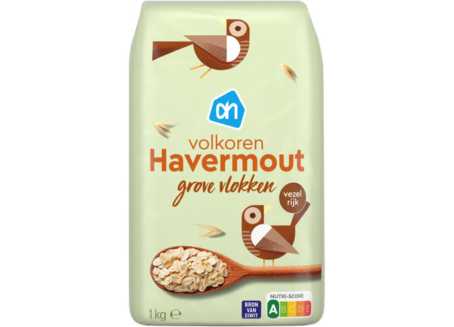 Volkoren havermout grove vlokken