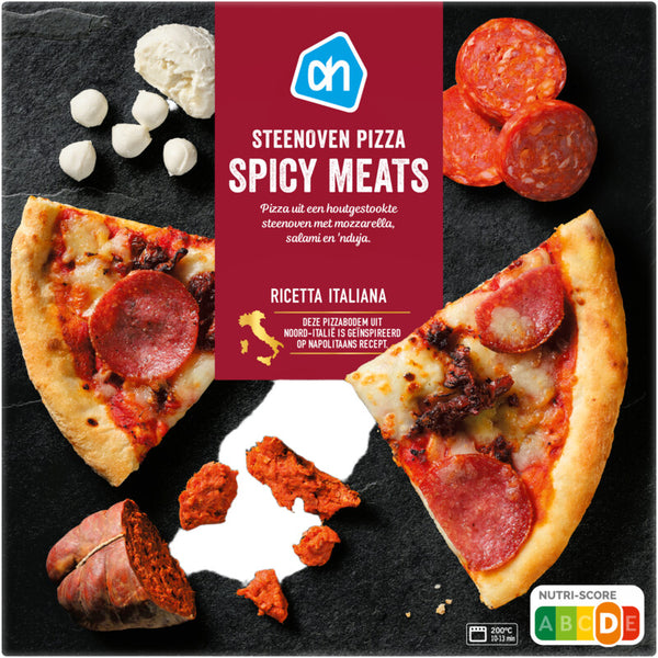Steenoven pizza spicy meats