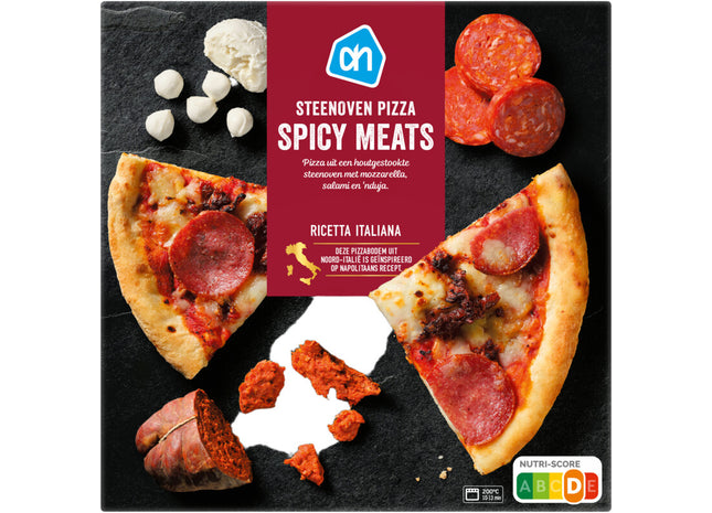 Steenoven pizza spicy meats
