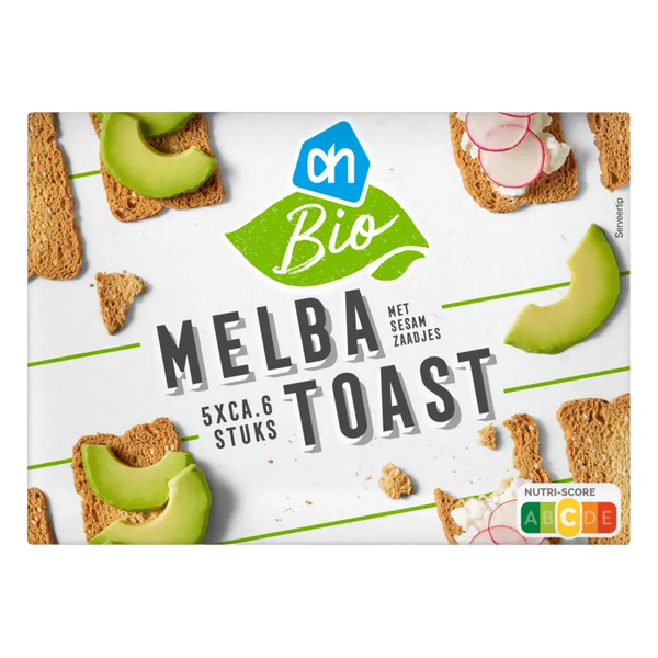 Biologisch Melba toast met sesamzaadjes