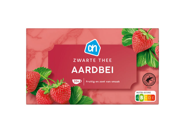 Zwarte thee aardbei