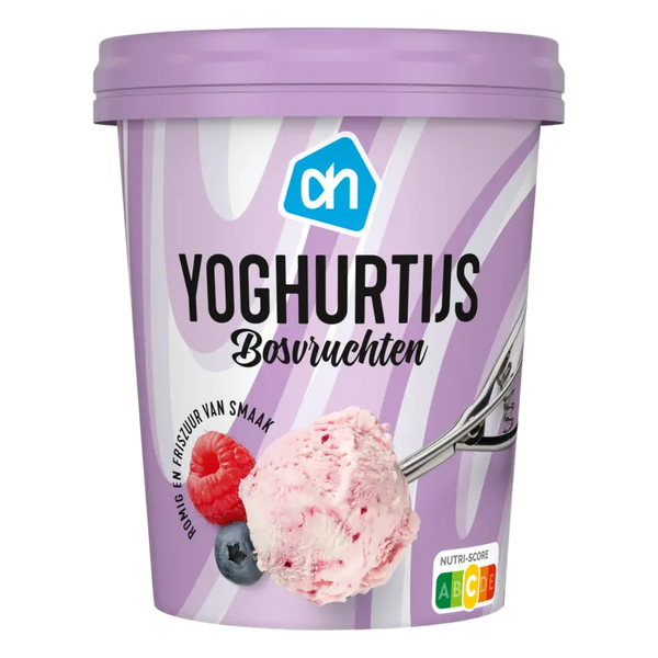 Yogurt ice cream forest fruits
