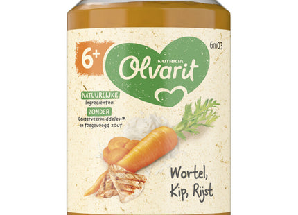 Olvarit Wortel kip rijst 6m+