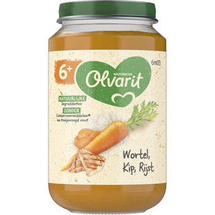 Olvarit Wortel kip rijst 6m+