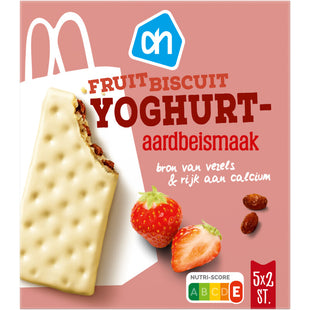 Fruitbiscuit yoghurt aardbeismaak