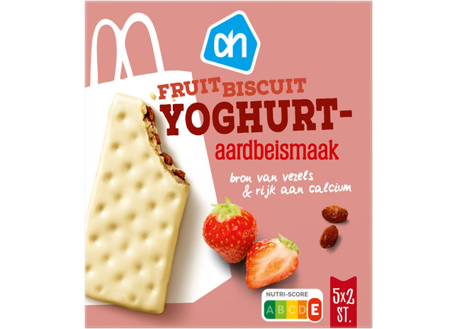 Fruitbiscuit yoghurt aardbeismaak