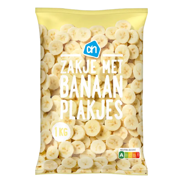 Zakje met banaan plakjes